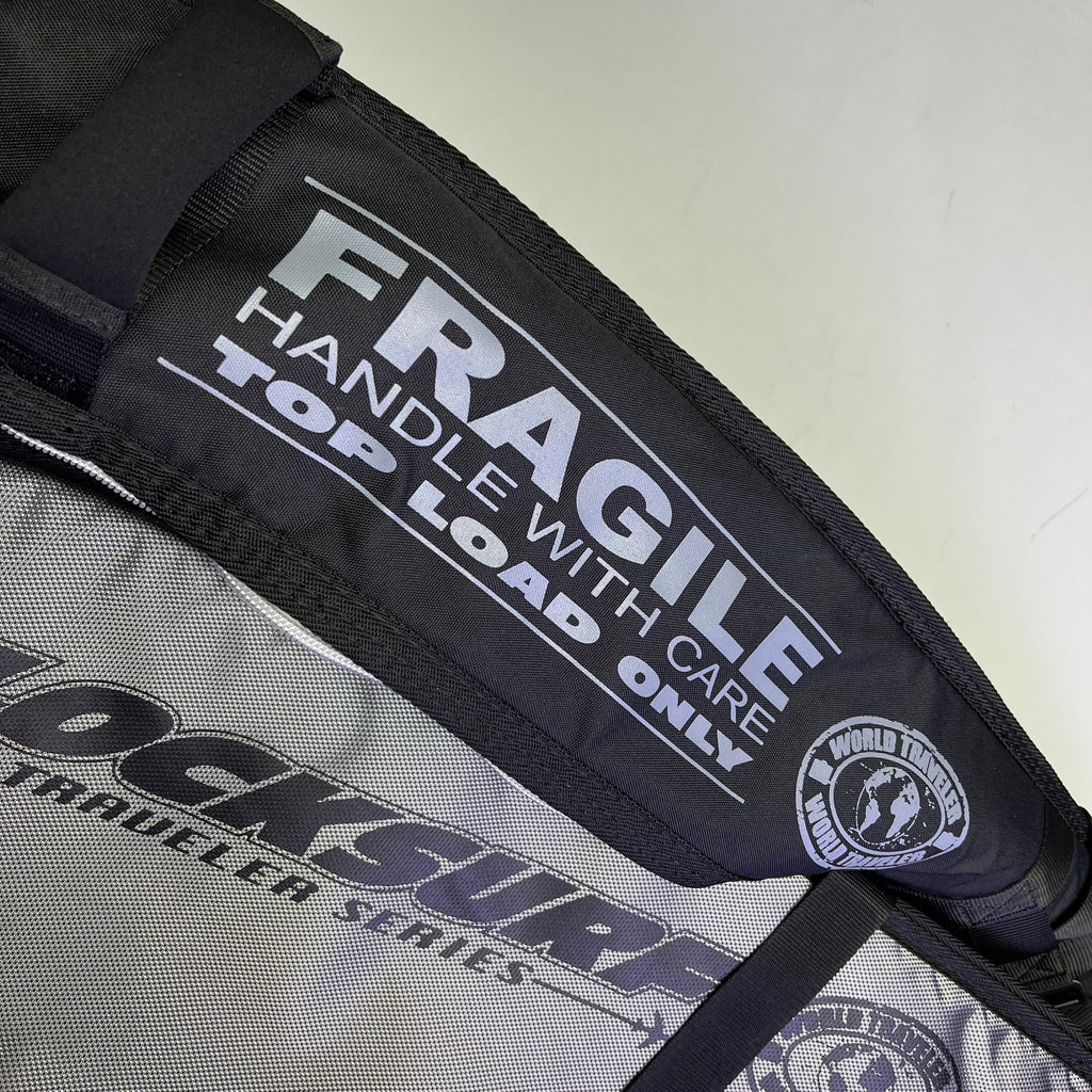 BLOCK SURF Double Coffin World Traveler Series Board Bag 6'6" - Holds 2 - 3 Black