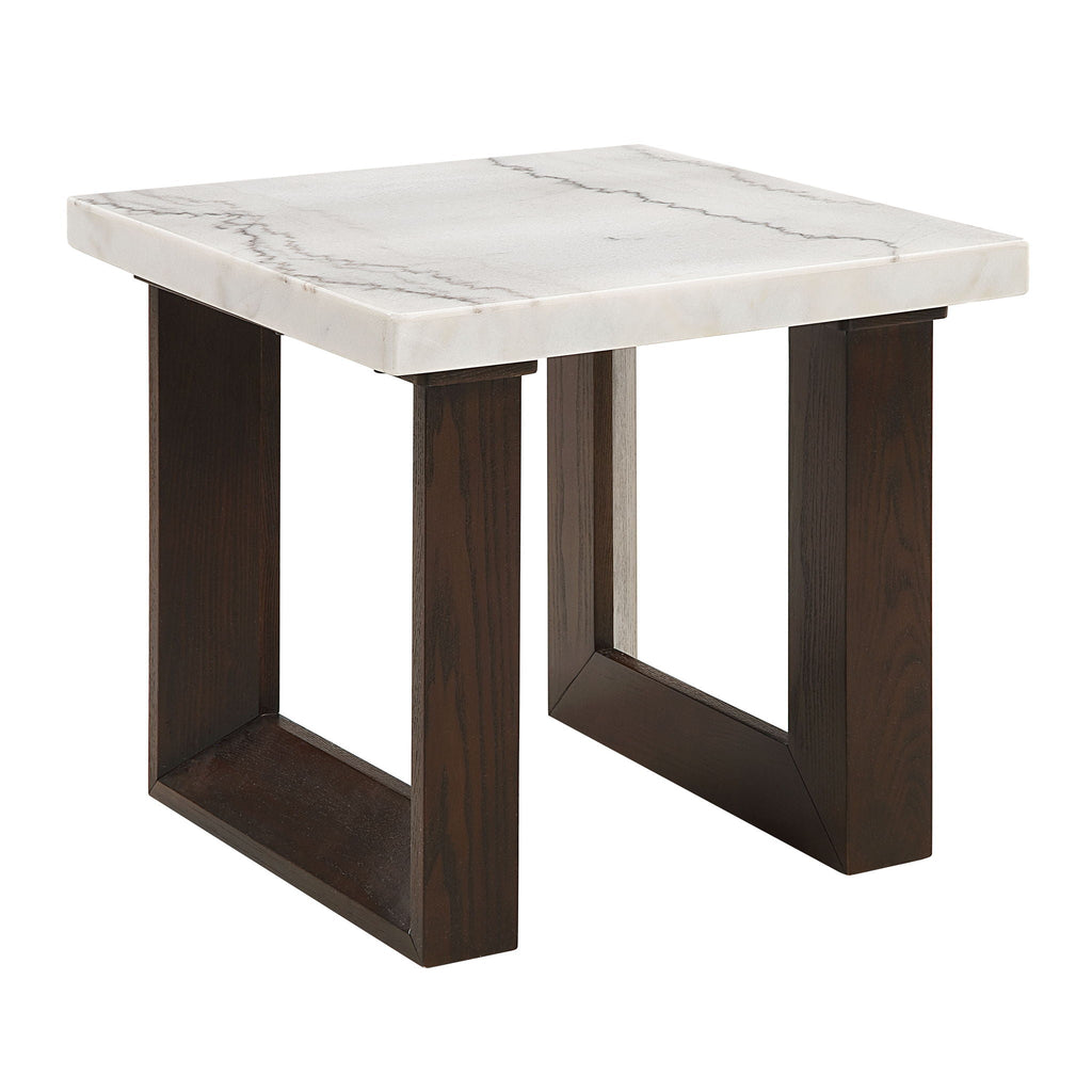 Edwyn Natural Marble Top End Table