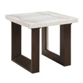 Edwyn Natural Marble Top End Table