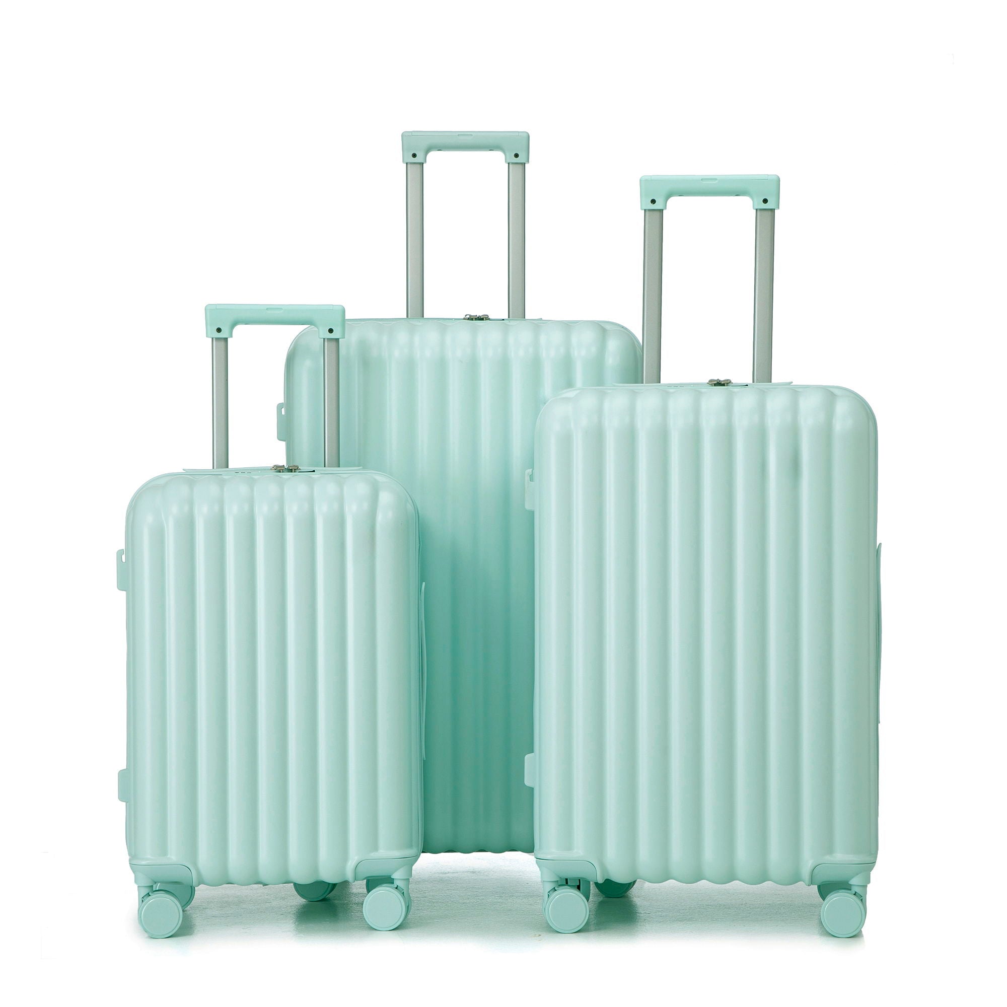 20" / 24" / 28" 3 Pieces / Set Spinner Wheel Luggage, Carry On Suitcase, With Cup Holder & USB Port & Phone Holder