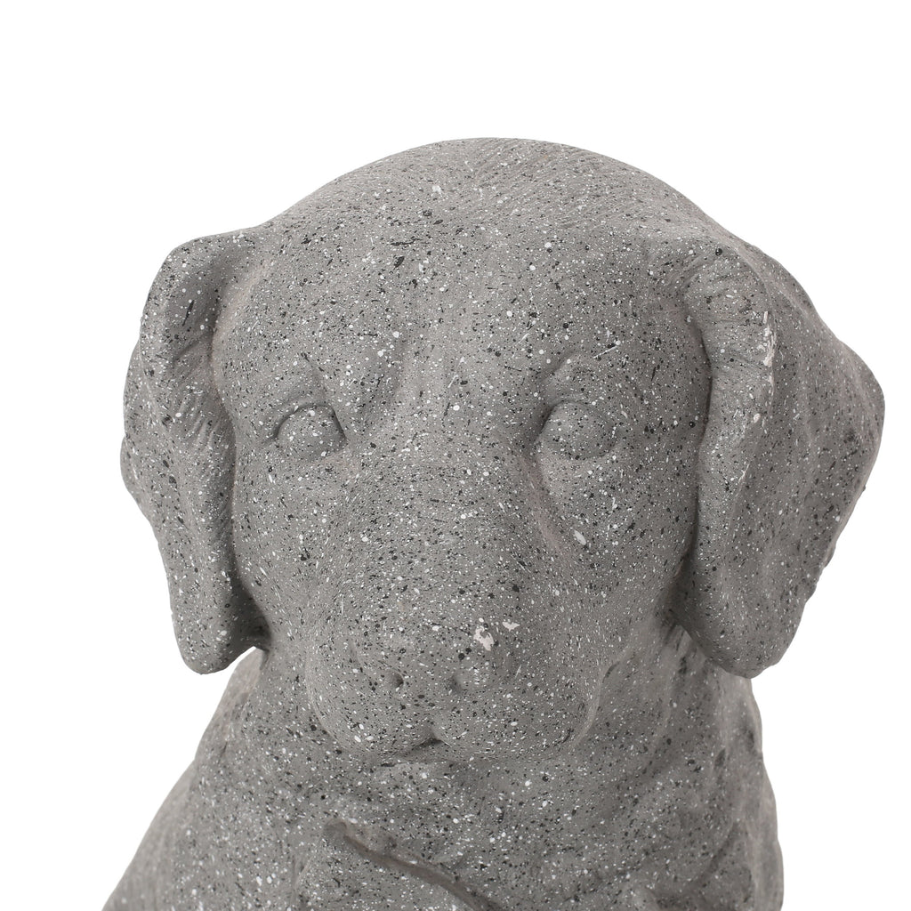 MGO Dog Statue, Outdoor Stone Gray