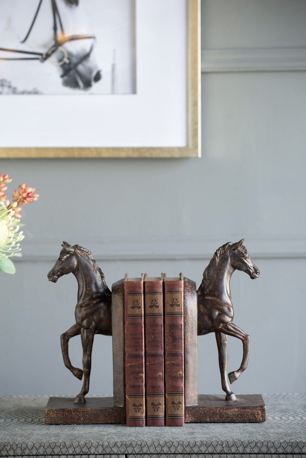 S/2 5x4x10.5' Trotting Horse Bookends