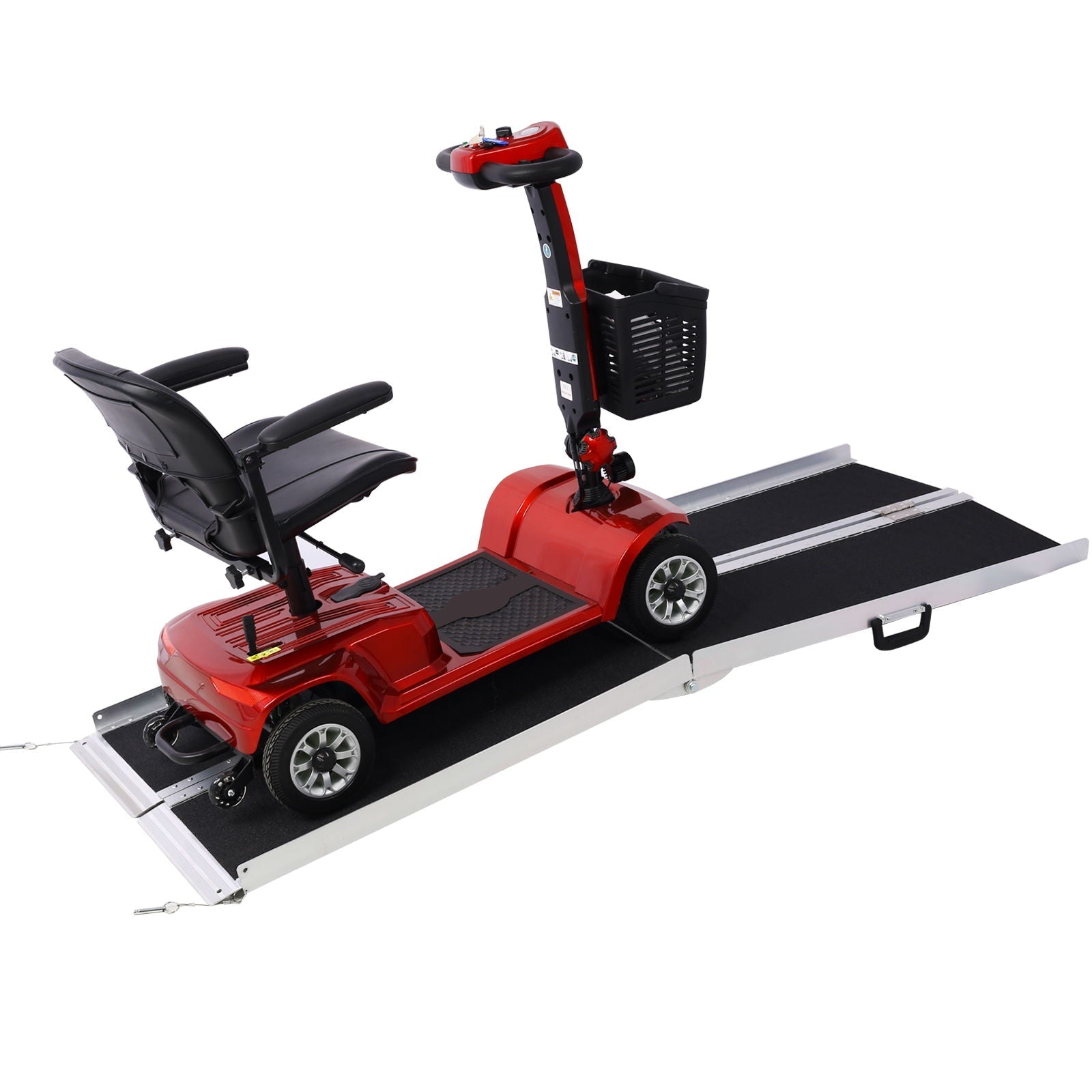 Portable And Foldable Wheelchair Ramp With Non-Skid Surface