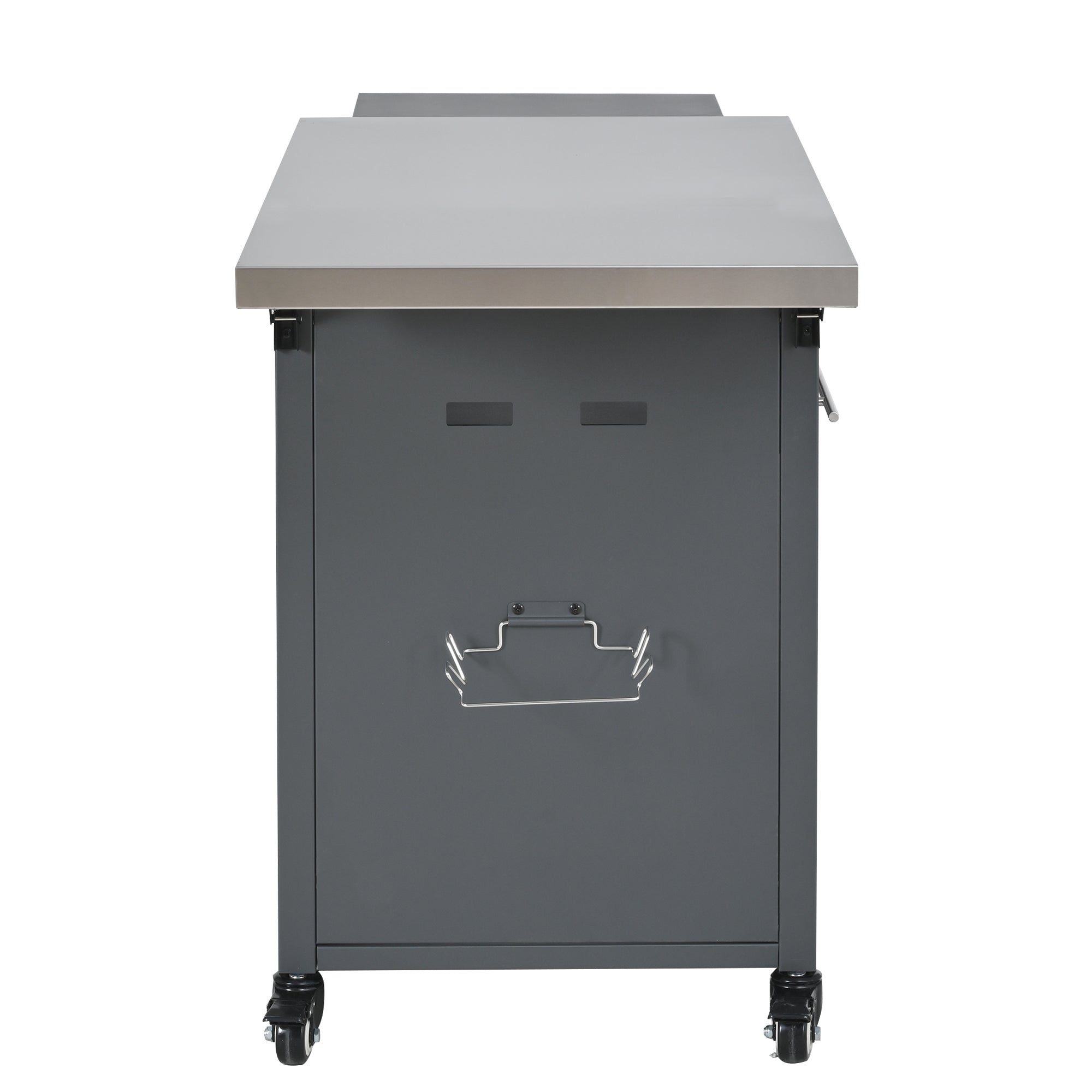 Foldable Outdoor Prep Station BBQ Cart Patio Dining Cart