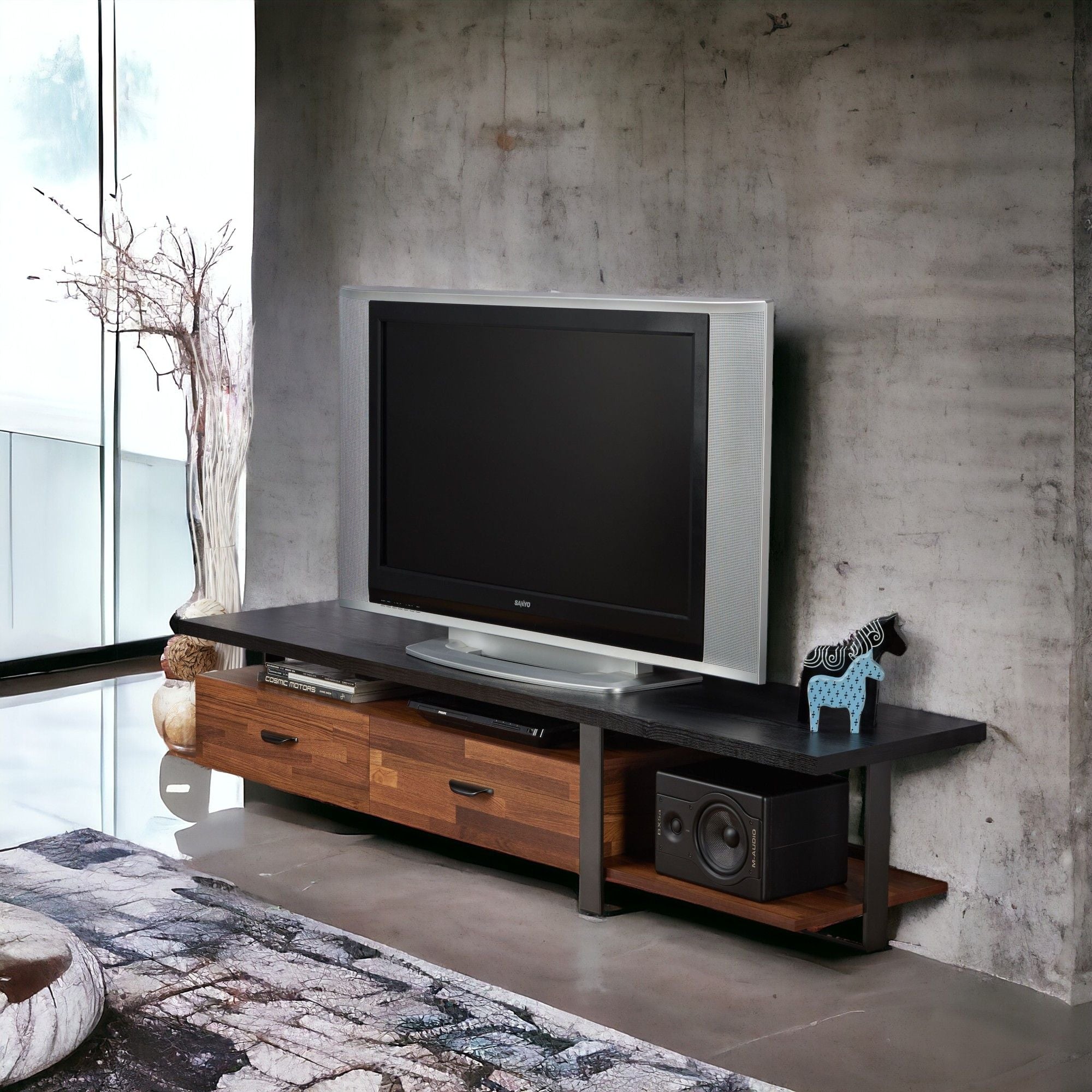 Elling TV Stand - Walnut / Black