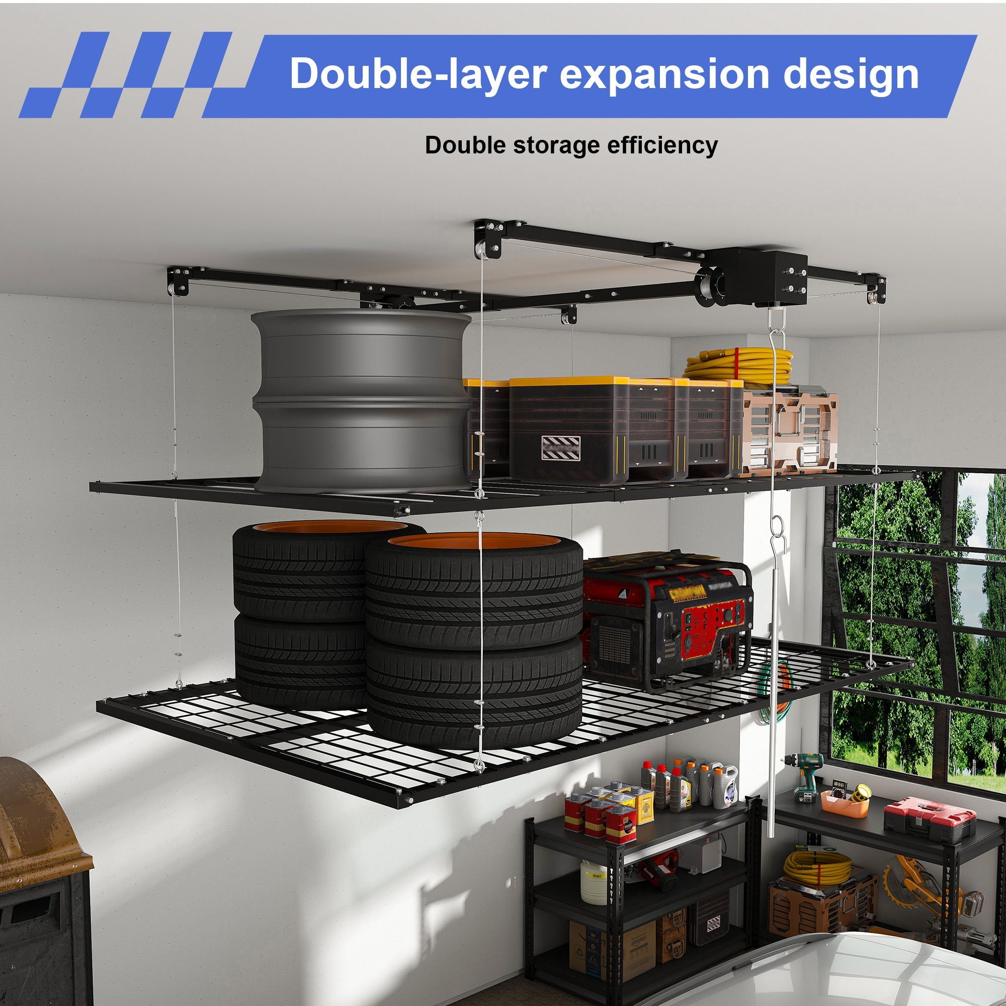 Overhead Garage Storage Rack