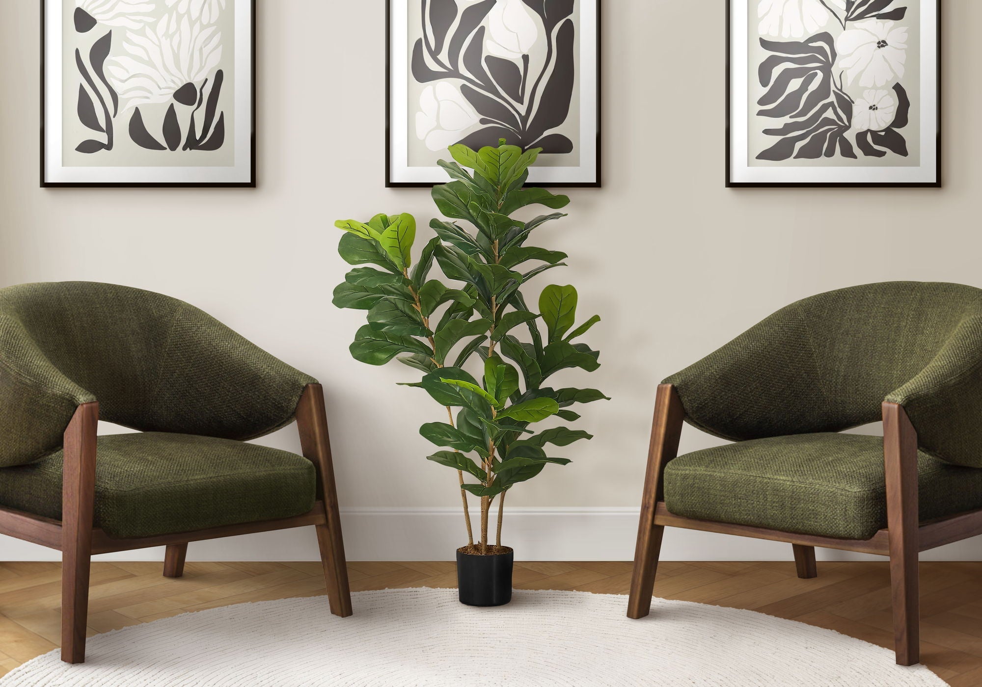 41" Tall Artificial Fiddle Tree Indoor Faux Plant