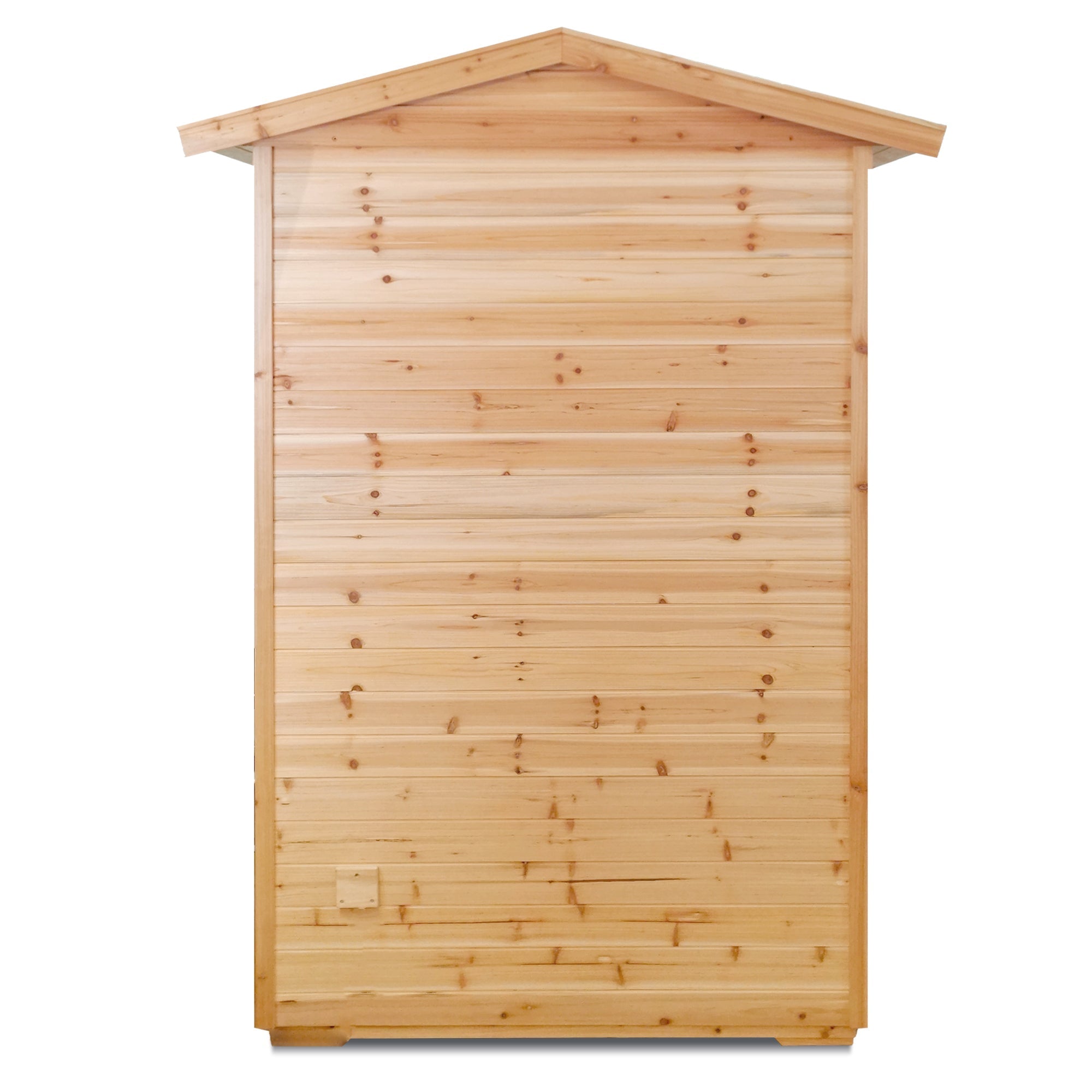 Two Person Far Infrared Old Fir Outdoor Sauna Room with Bluetooth and LED Lighting