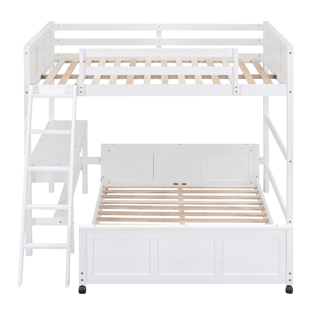 Full Over Full Bunk Bed With Desk