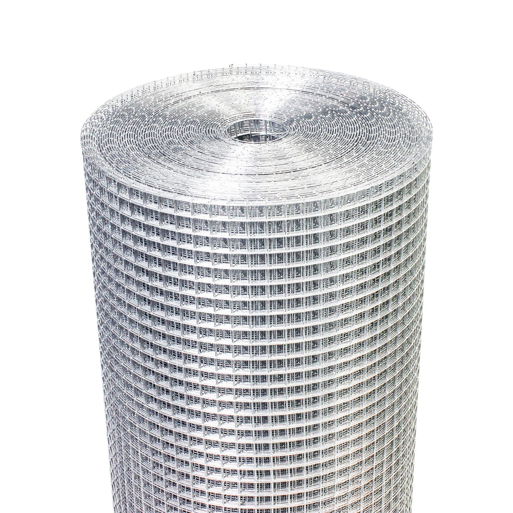 Galvanized Hardware Cloth, Metal Wire Fencing Roll For Garden And Animal Protection - Silver