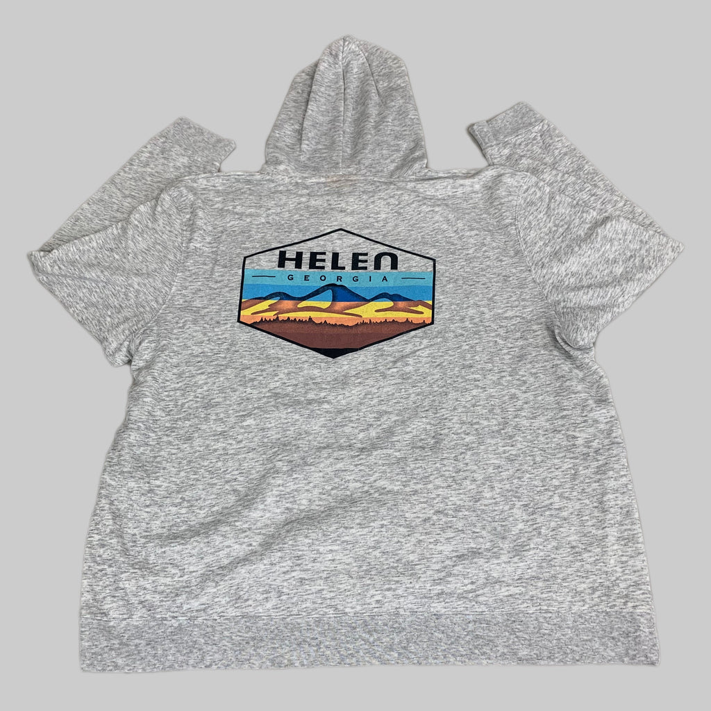 LONEROCK Helen Georgia Tie Hoodie Sz 2XL White/Grey