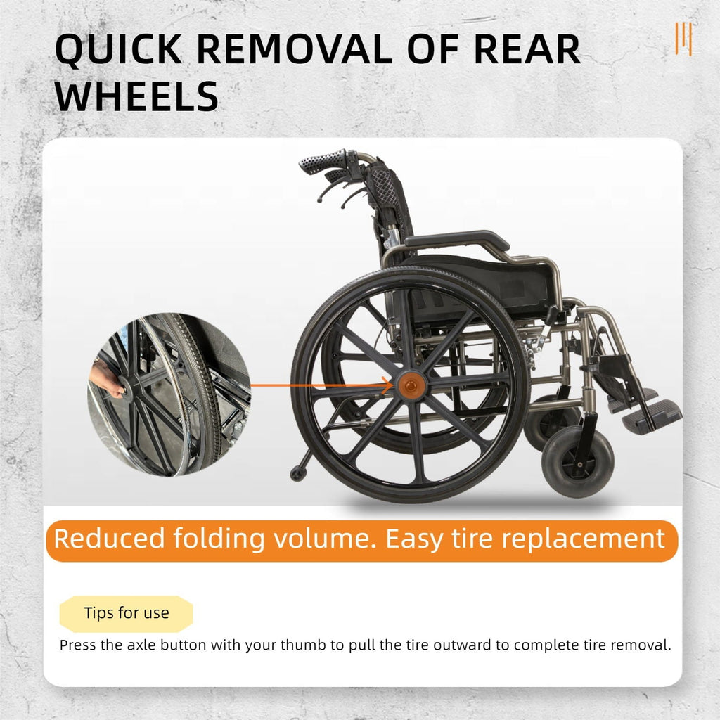 Lightweight Foldable Nursing Wheelchair For Adults