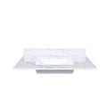 Bianco Carrara Venato Marble Vanity Top With Pre Drilled Faucet Hole And Undermount Sink