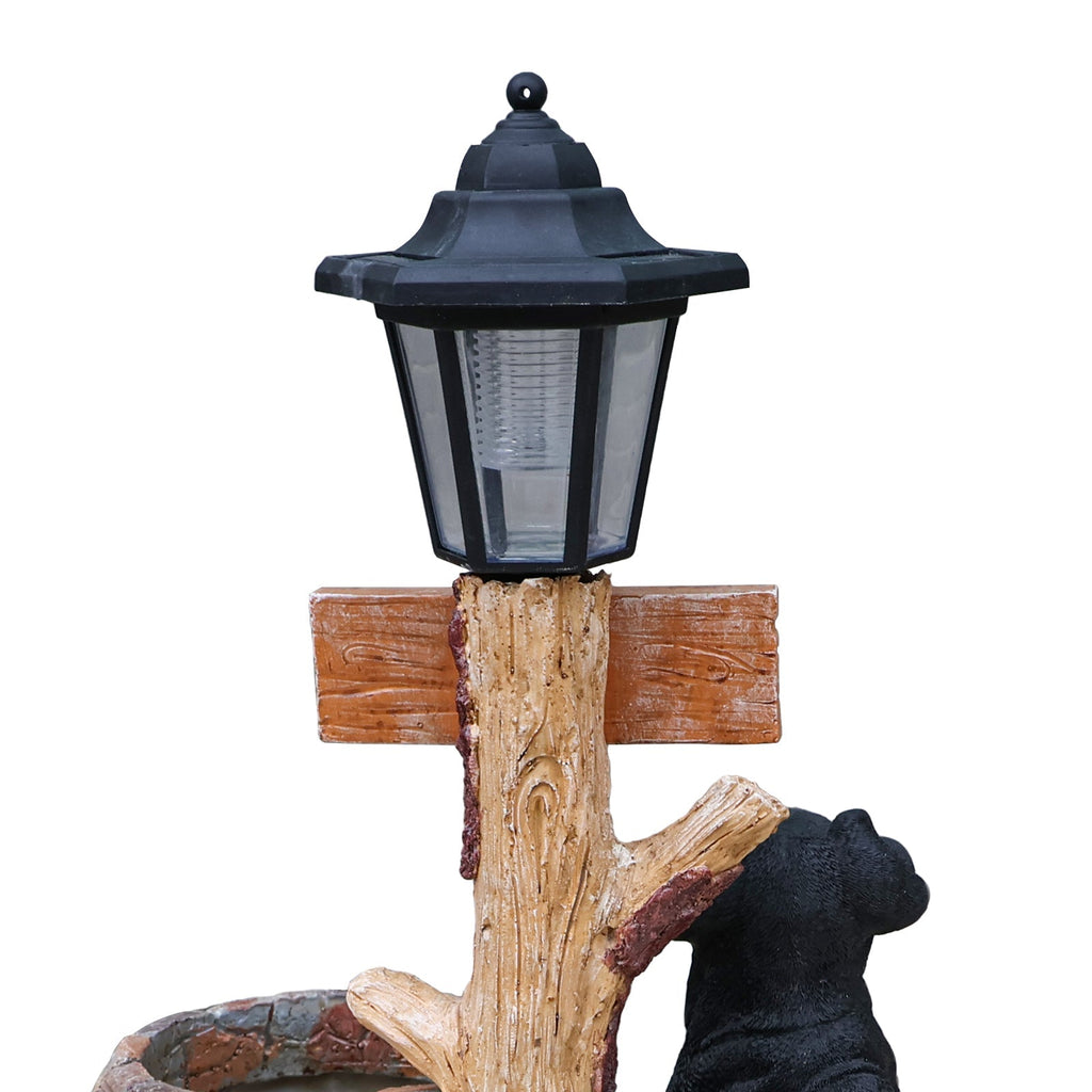 Puppy Dog Solar Planter Outdoor Statue