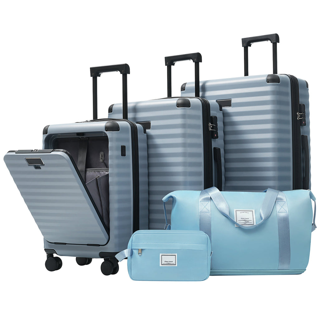 Deluxe 5-Piece Hard-Side Luggage Set with USB and TSA Locks
