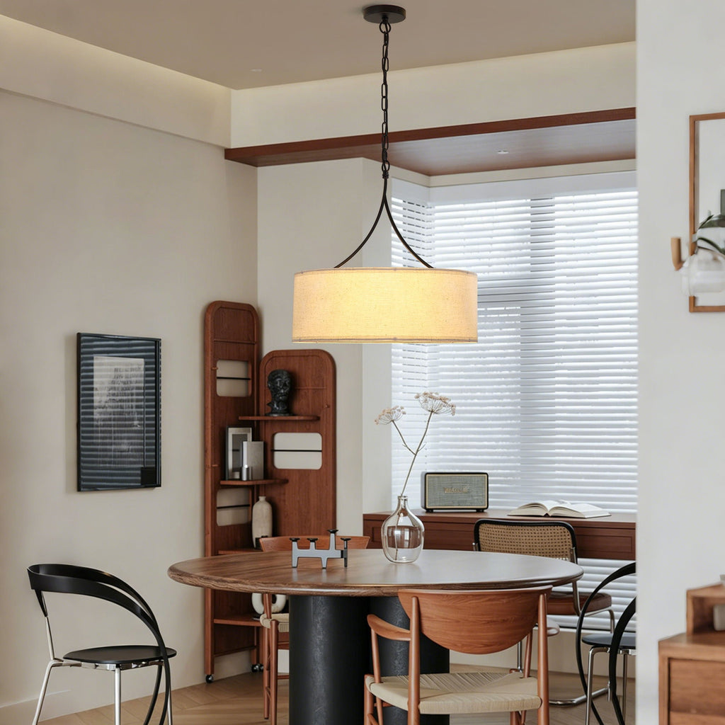 3 Light Drum Pendant Light
