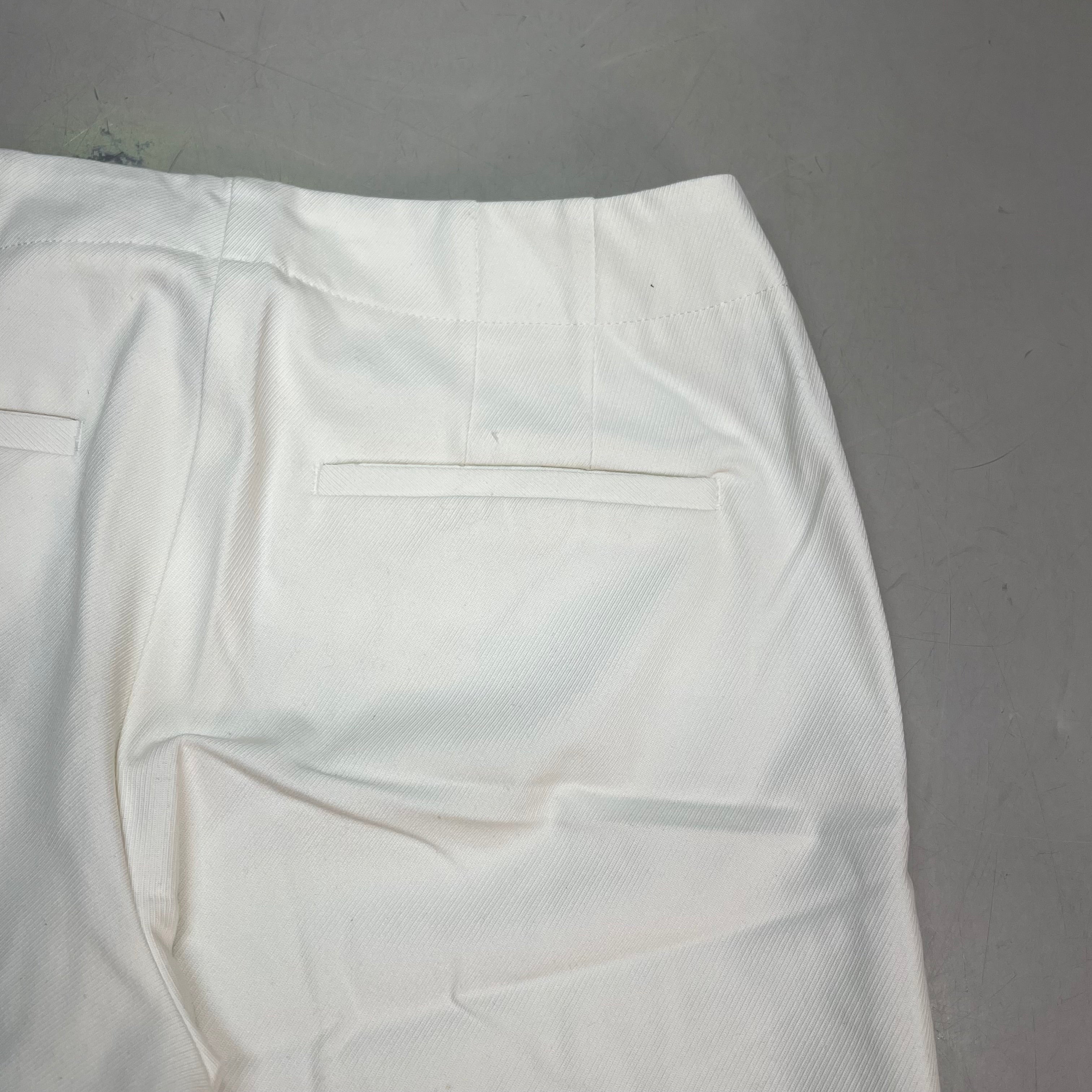 CHICOS Lightweight Straight Wide Leg Pants Women's Sz 0.5 White/Crème