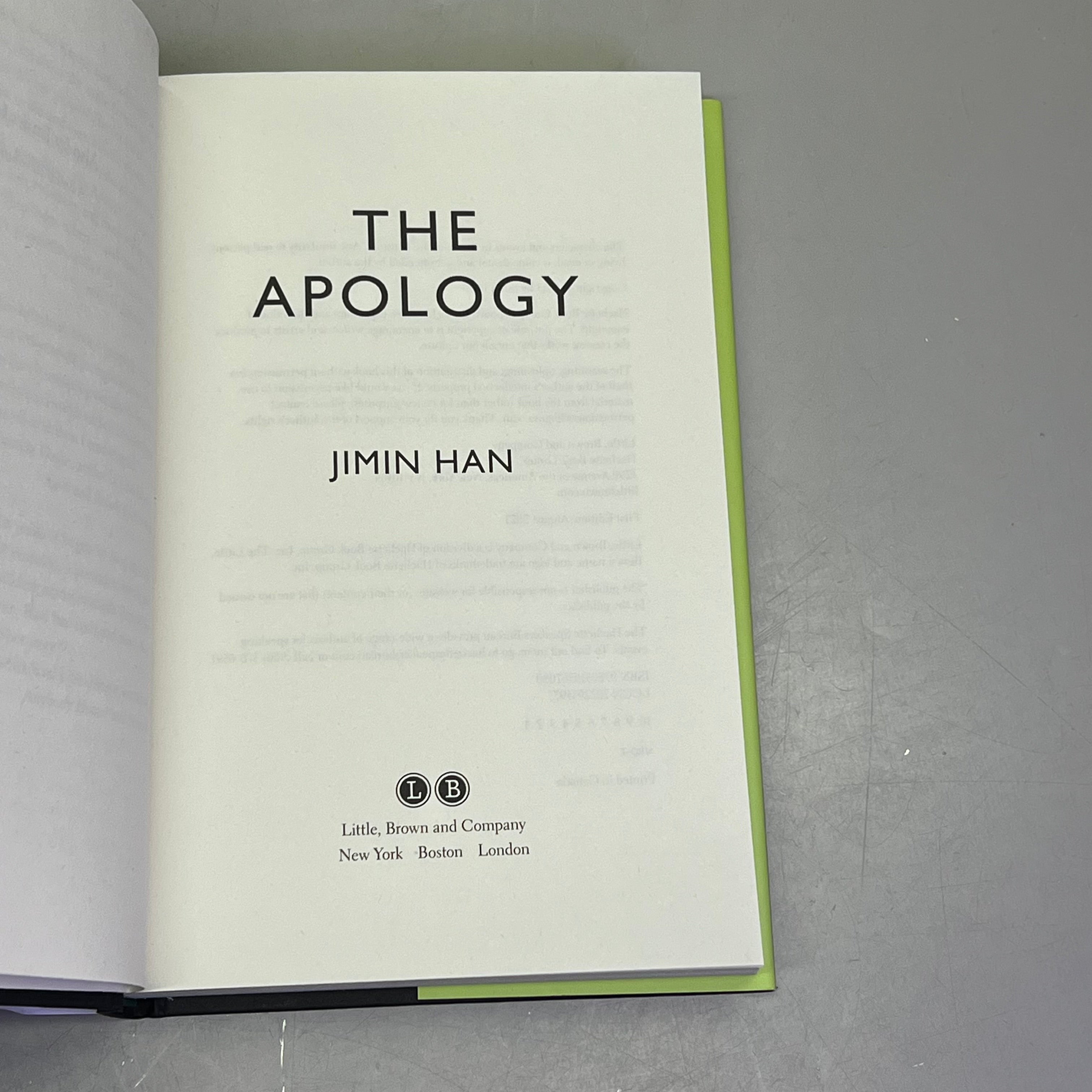 THE APOLOGY About A South Korean Matriarch Hardcover Book By Jimin Han