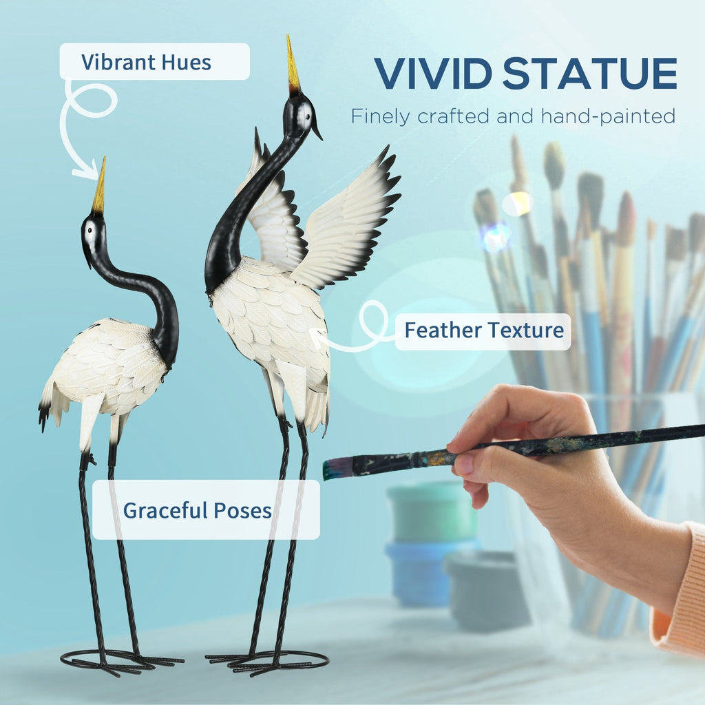 Outsunny Heron Garden Statues Set of 2
