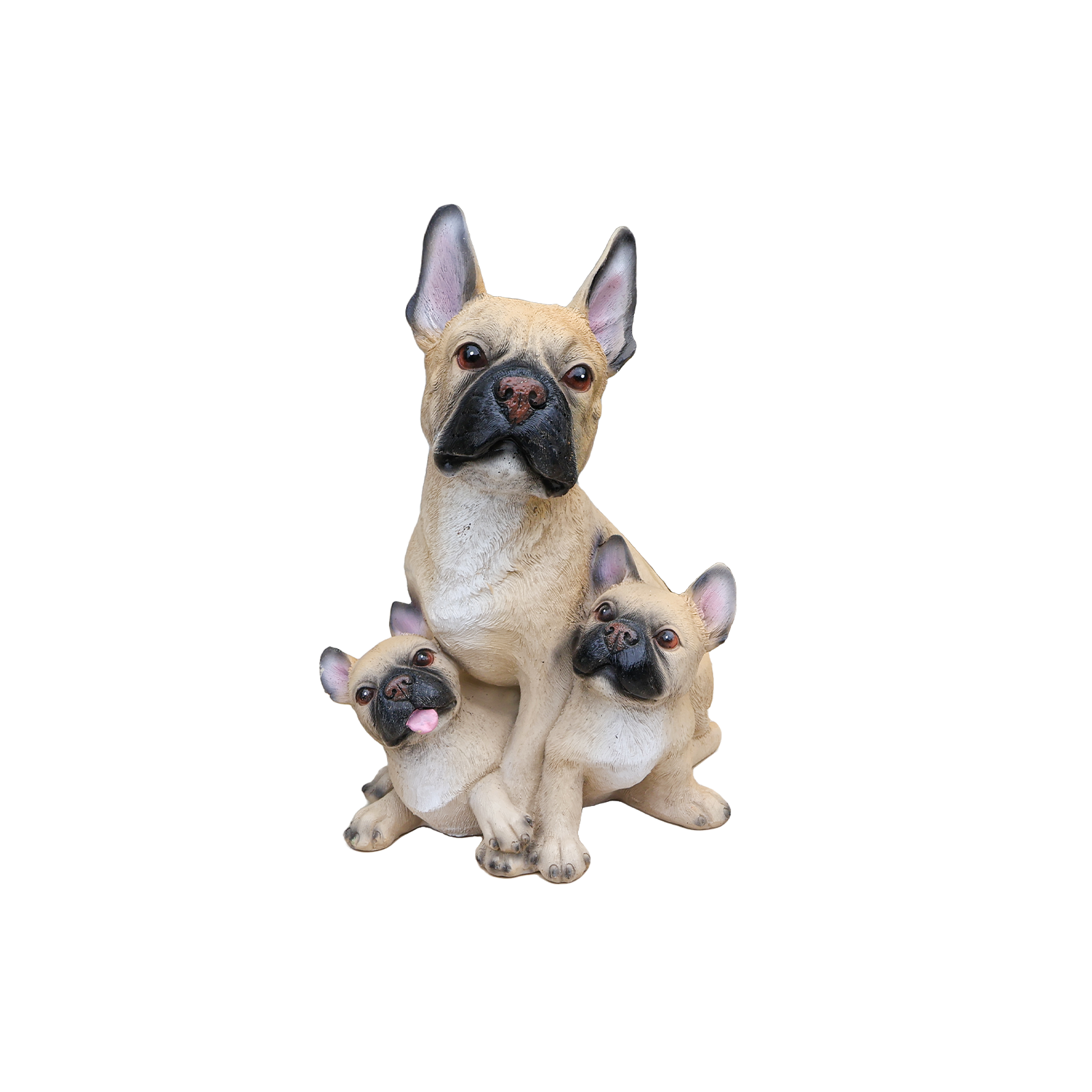French Bulldog Family Planter Statue