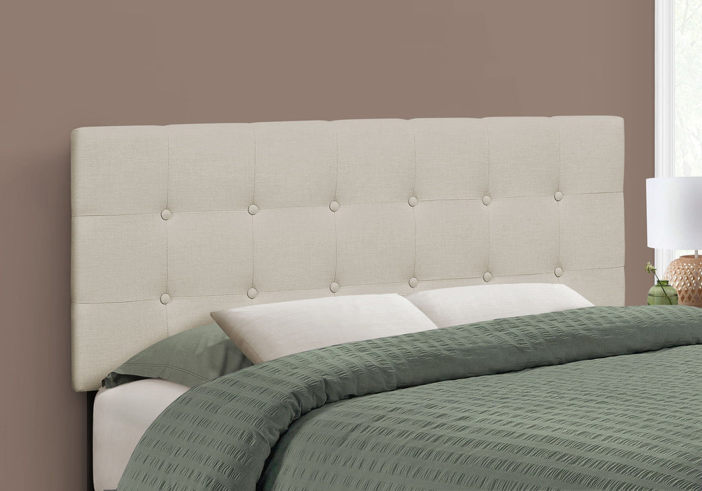 Full Size Upholstered Bed Headboard - Beige