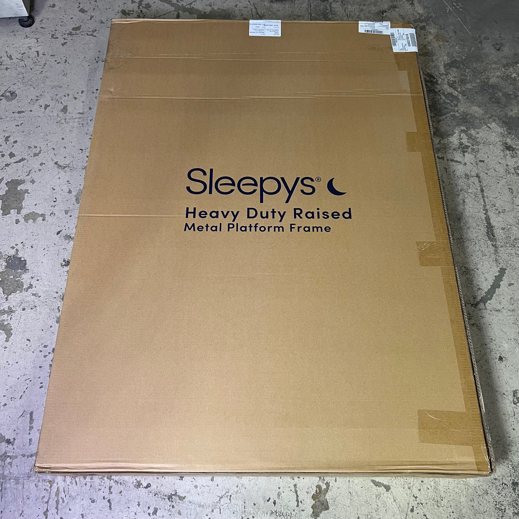 SLEEPYS Raised Metal Bed Frame 12.8" High Sz Full Black MCN30883