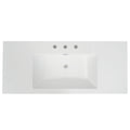 Vanity Top With 3 Faucet Holes, Rectangular Basin For Bathroom - White