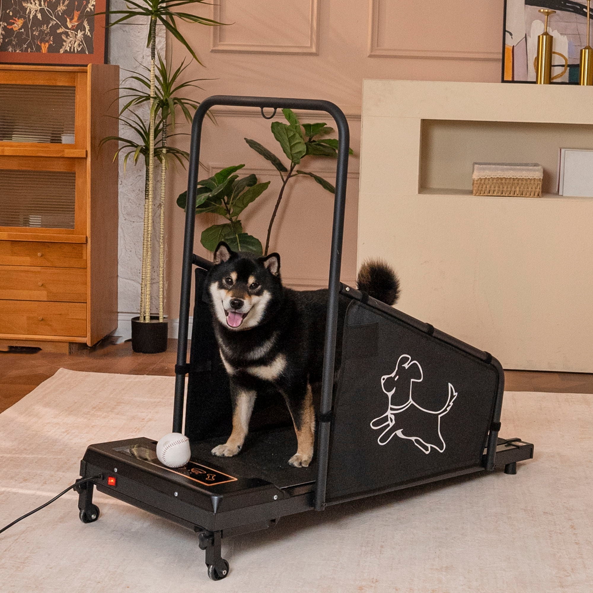 Dog Treadmill For Medium Dogs Running Machine With Non Slip Belt And Remote Control - Black
