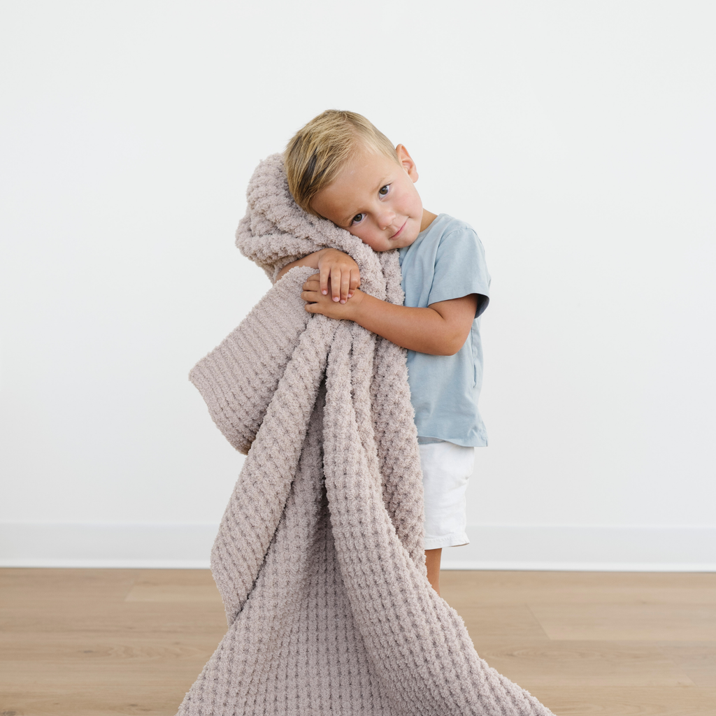 WAFFLE KNIT TODDLER BLANKETS