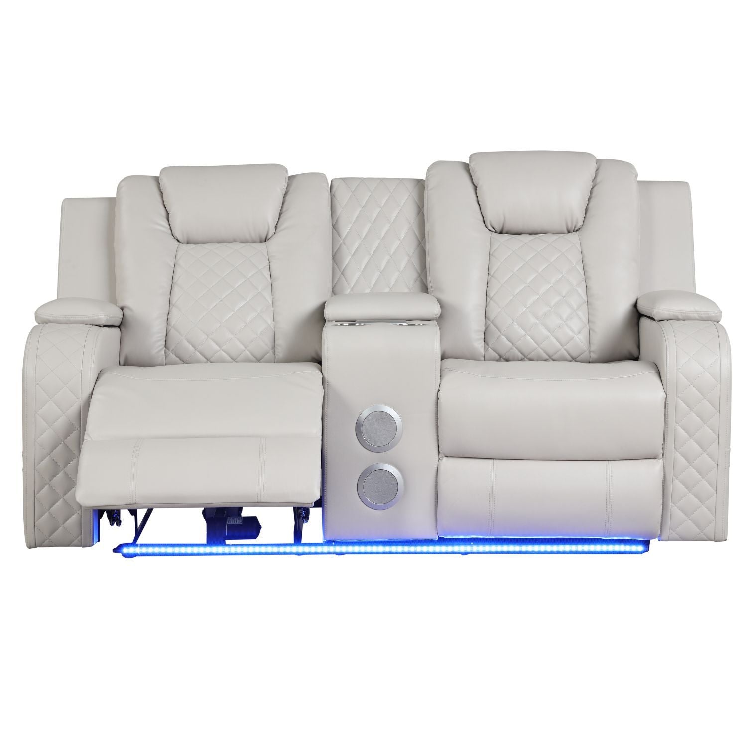 Benz - Power Reclining Loveseat & LED Lighting And Built In USB