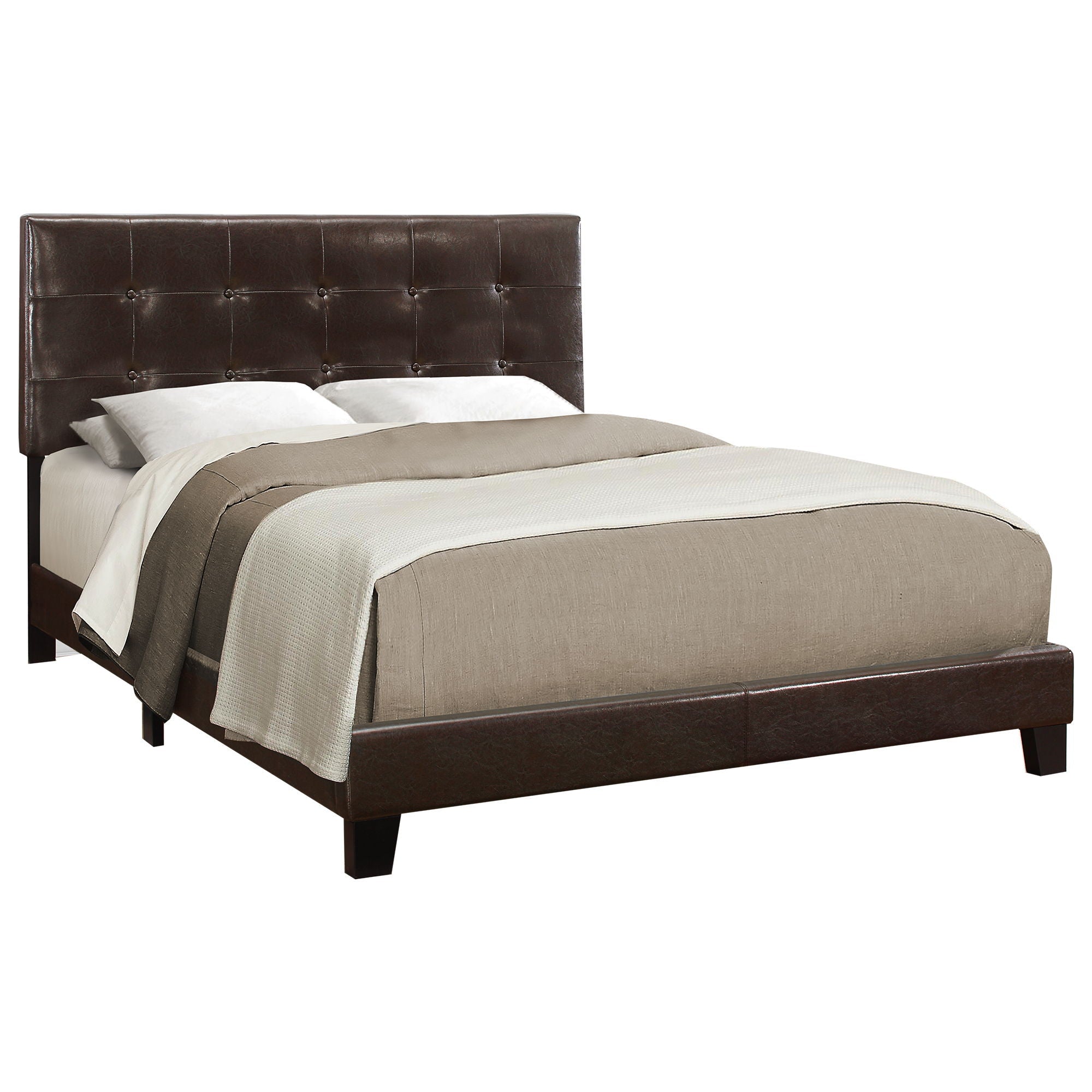 Transitional Upholstered Bed Frame