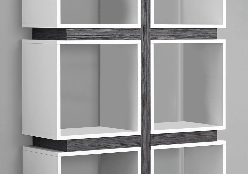 Contemporary 5-Tier White Bookshelf
