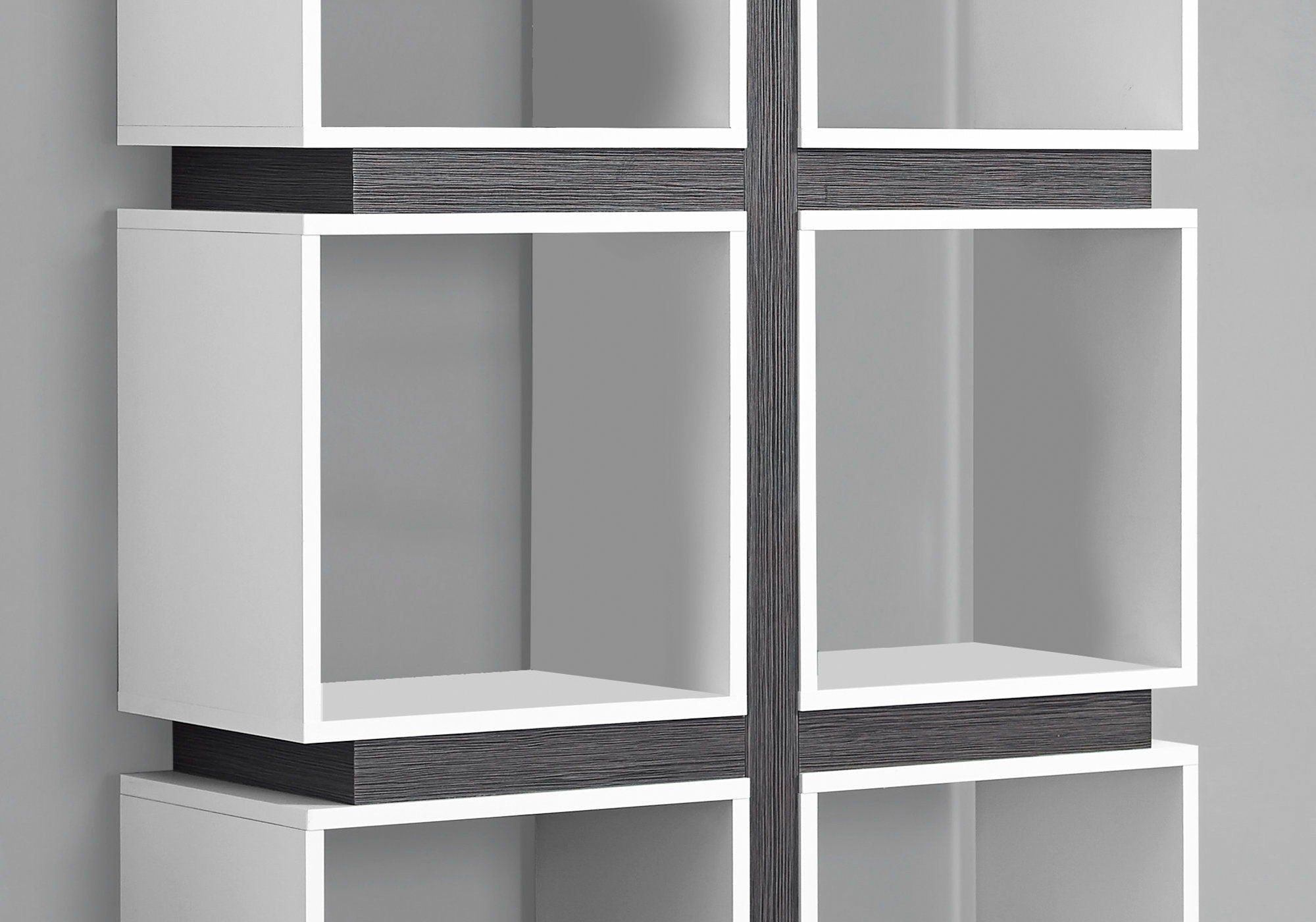 Contemporary 5-Tier White Bookshelf