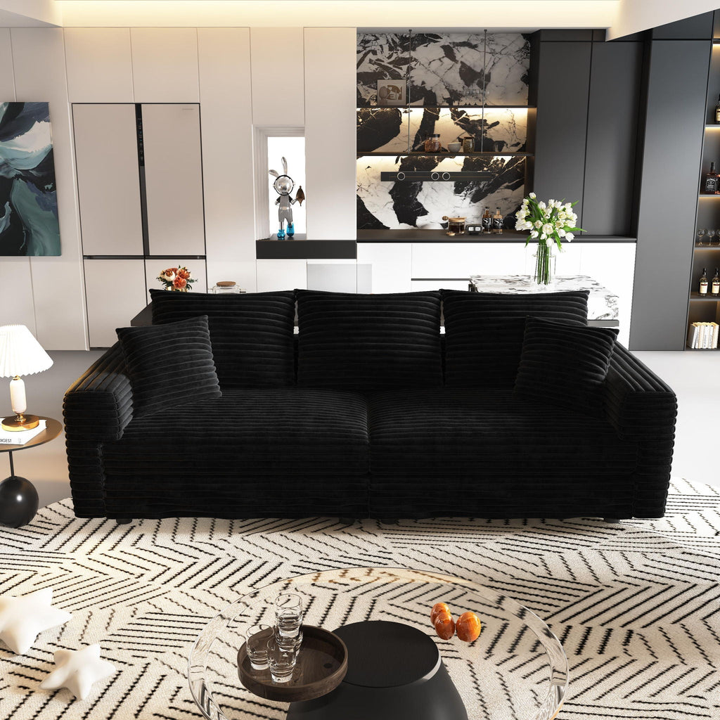 4 Seat Modern Comfy Upholstered Sofa Cloud Couch