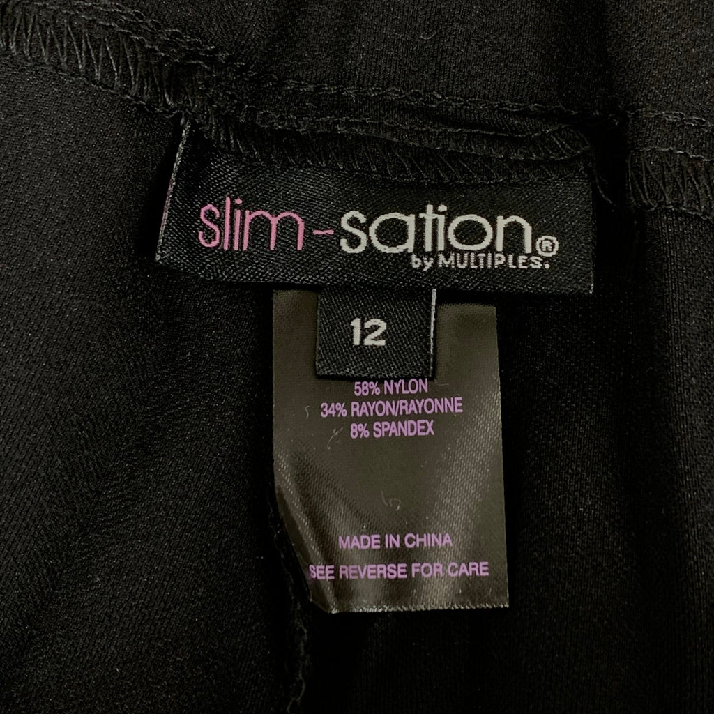 MULTIPLES Relaxed Leg Pant Petite Women's Sz 12 Black