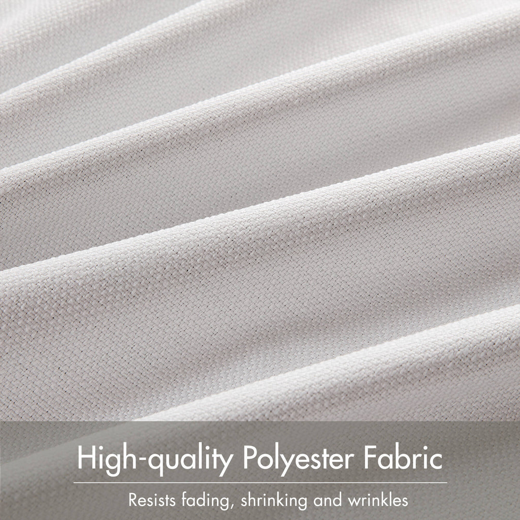 2-PK 52x84" Sound Blocking Total Blackout Curtain Panel Pair White