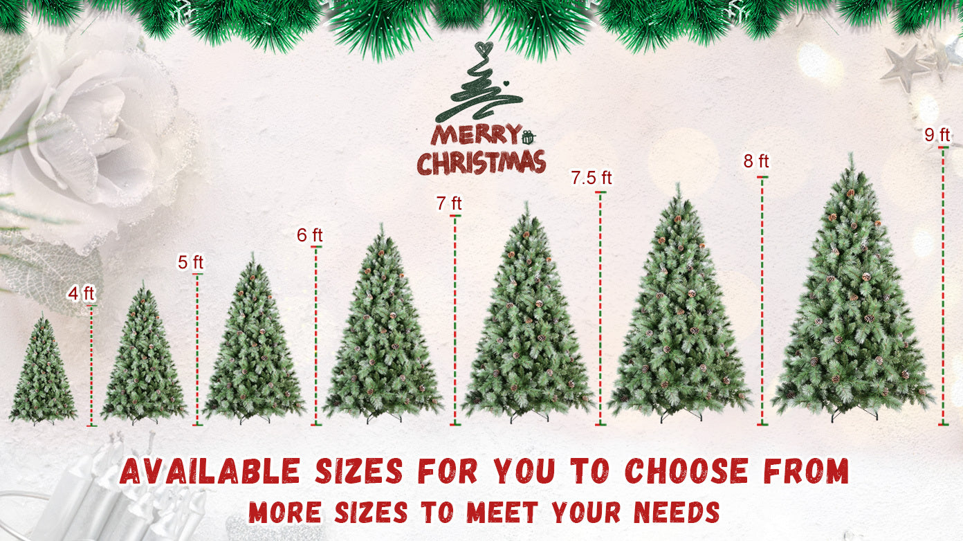 8 Ft The Full-Bodied Pre-Decorated Pinecone Christmas Tree