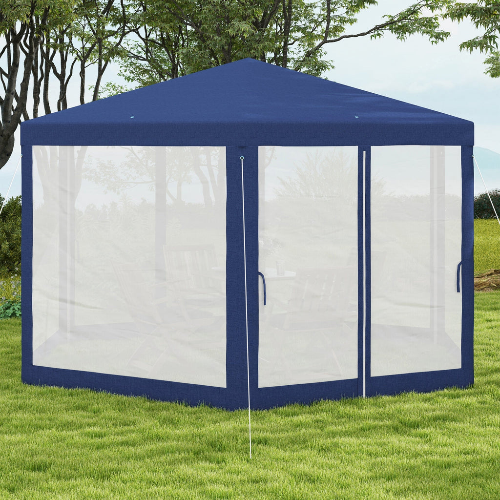 Outsunny 13' x 11' Outdoor Party Tent with Protective Mesh Sidewalls