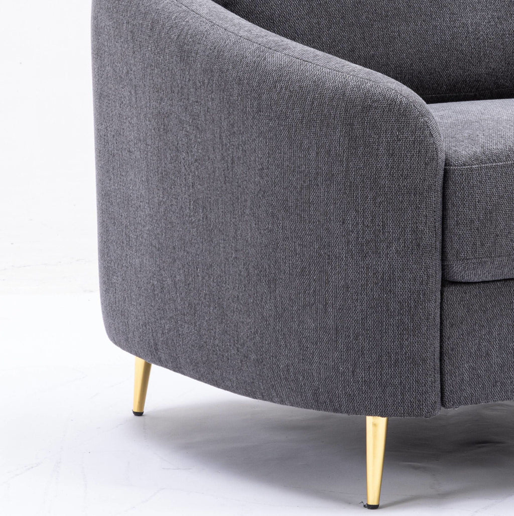 Yuina Linen Chair - Gray
