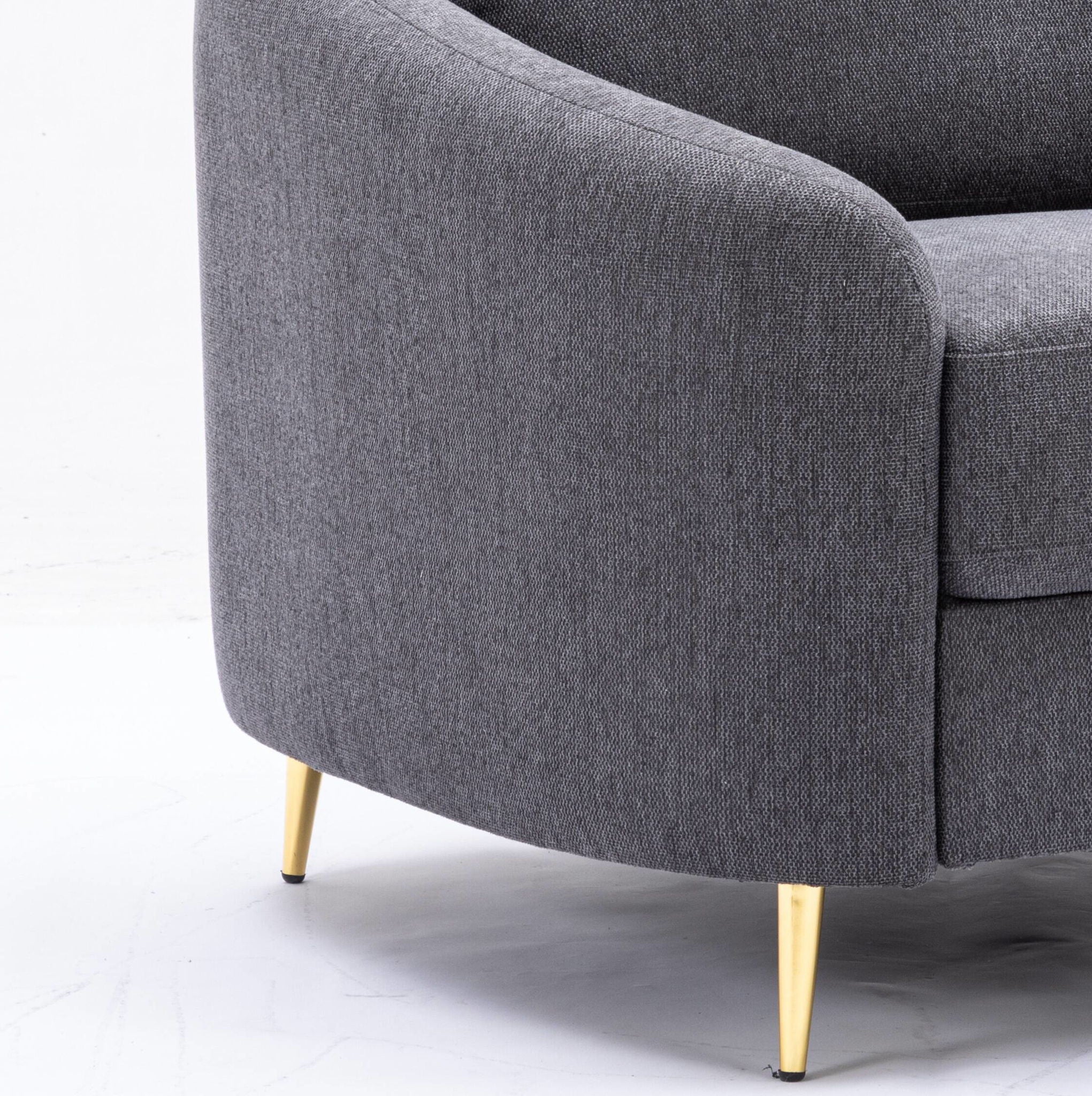 Yuina Linen Chair - Gray