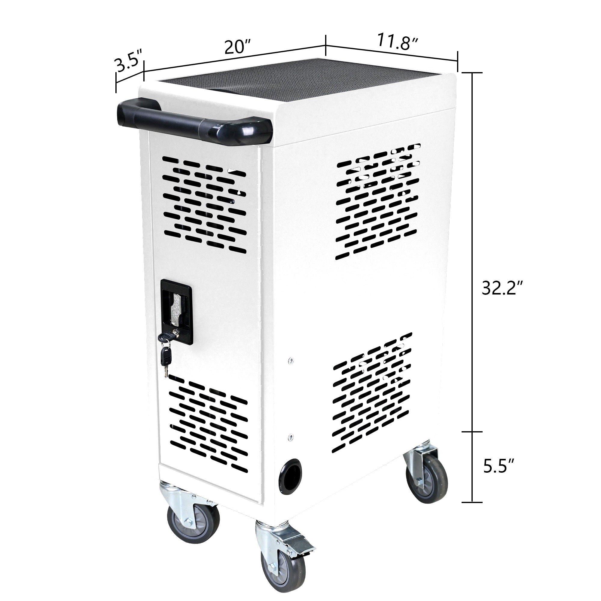 16 Bay Mobile School Charging Cart Station for Chromebook, Tablet and Laptop