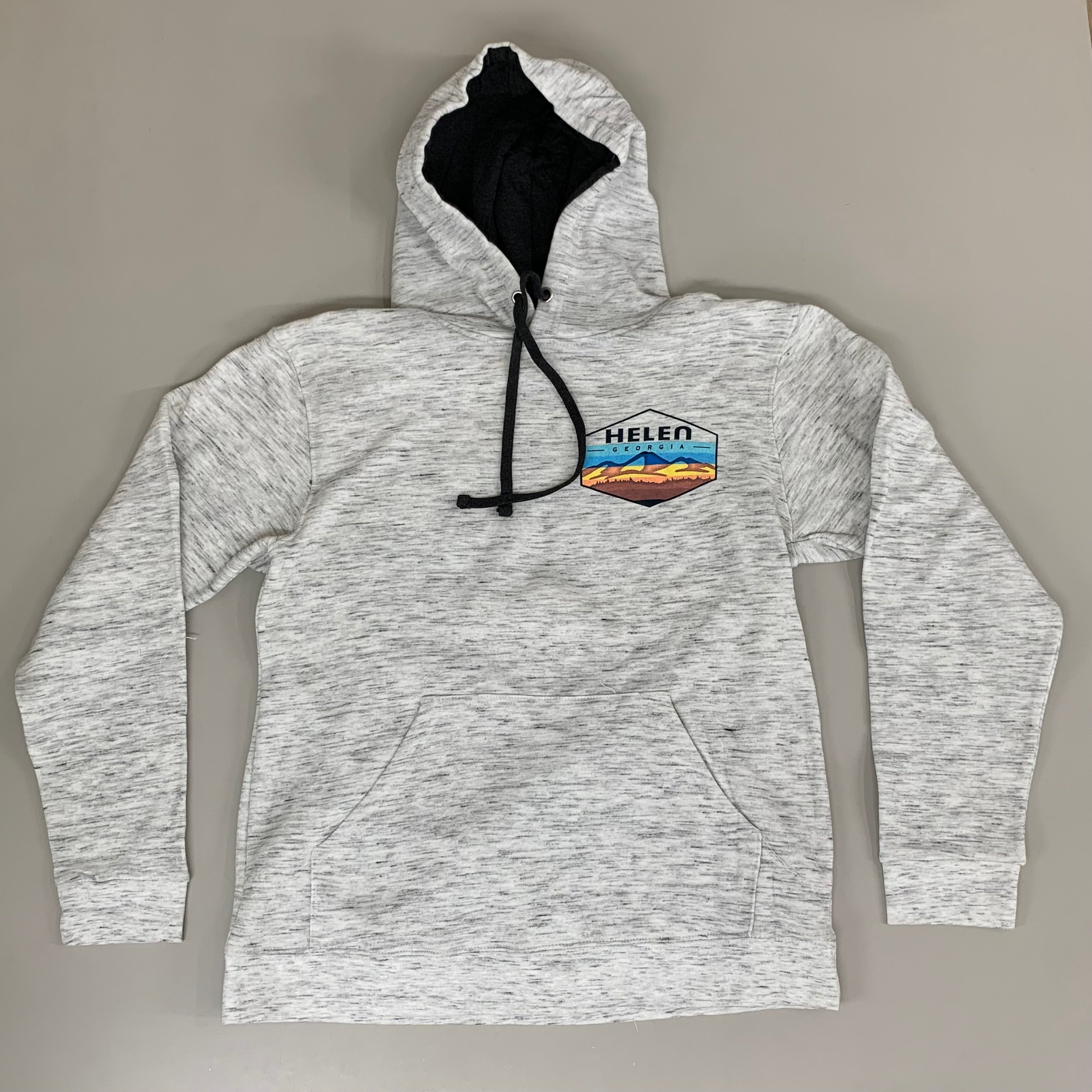 LONEROCK Helen Georgia Tie Hoodie Sz Medium White/Grey