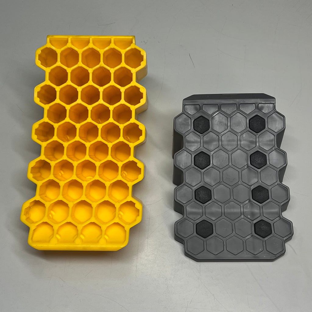 CAMCO Honeycomb Curved Camper/RV Leveler Chock 4" Lift Yellow/Black 44428