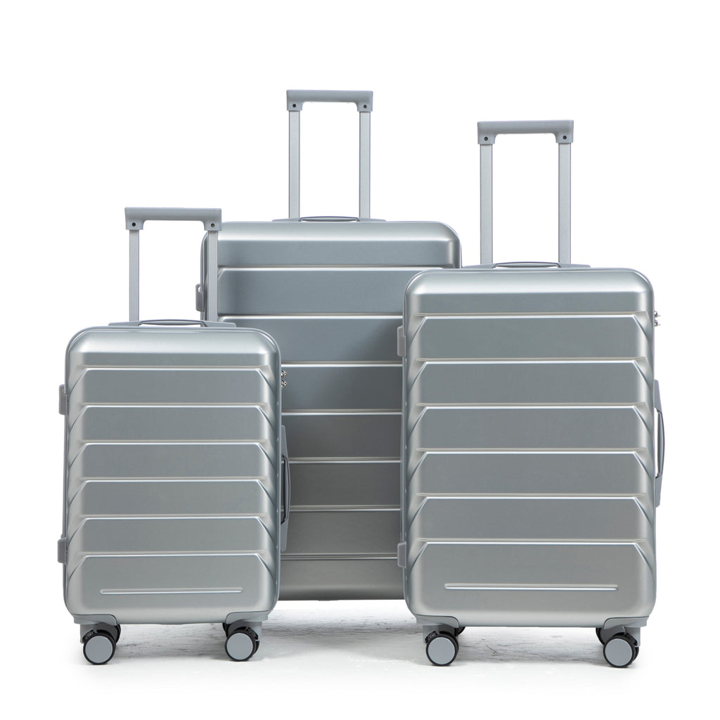 3-Piece ABS Spinner Wheel Luggage Set with Combination Lock