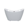Freestanding Tub With Overflow And Pop Up Drain, Ergonomic Design