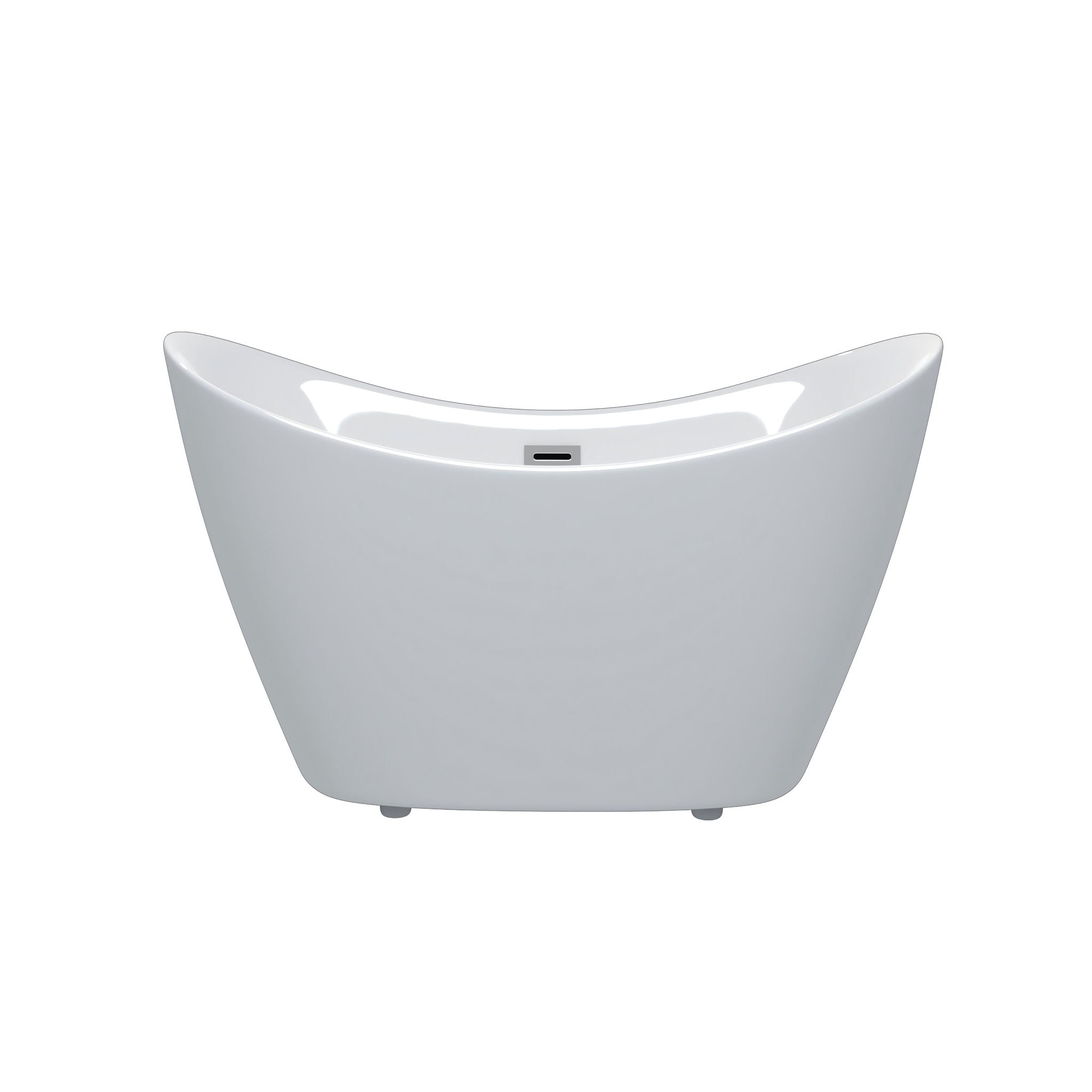Freestanding Tub With Overflow And Pop Up Drain, Ergonomic Design