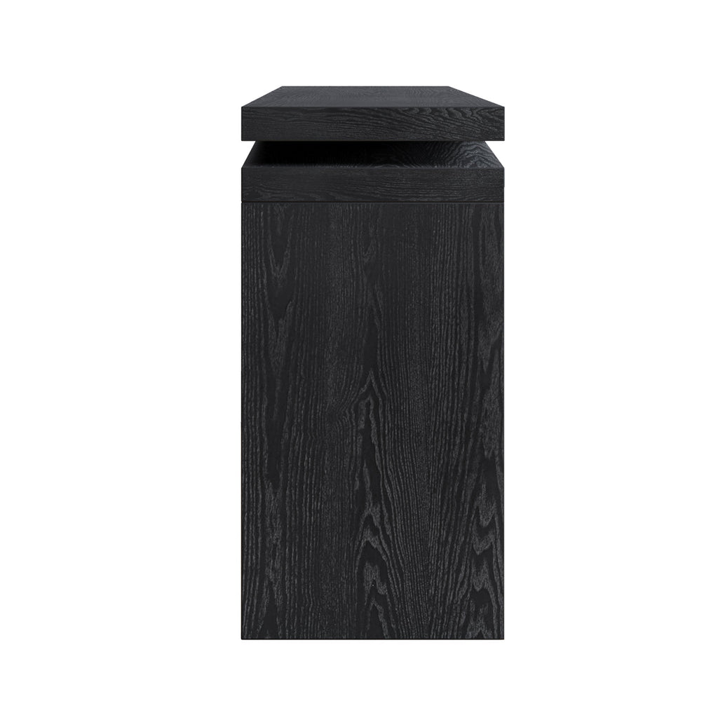 65-Inch Rustic Solid Wood Veneer Console Table