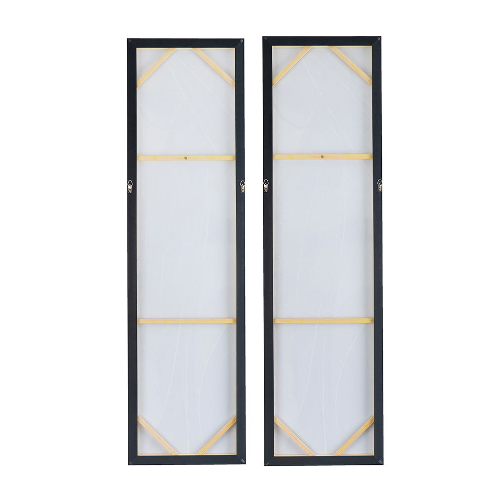 Elongated Modern Abstract Oil Paintings Wall Art Set of 2