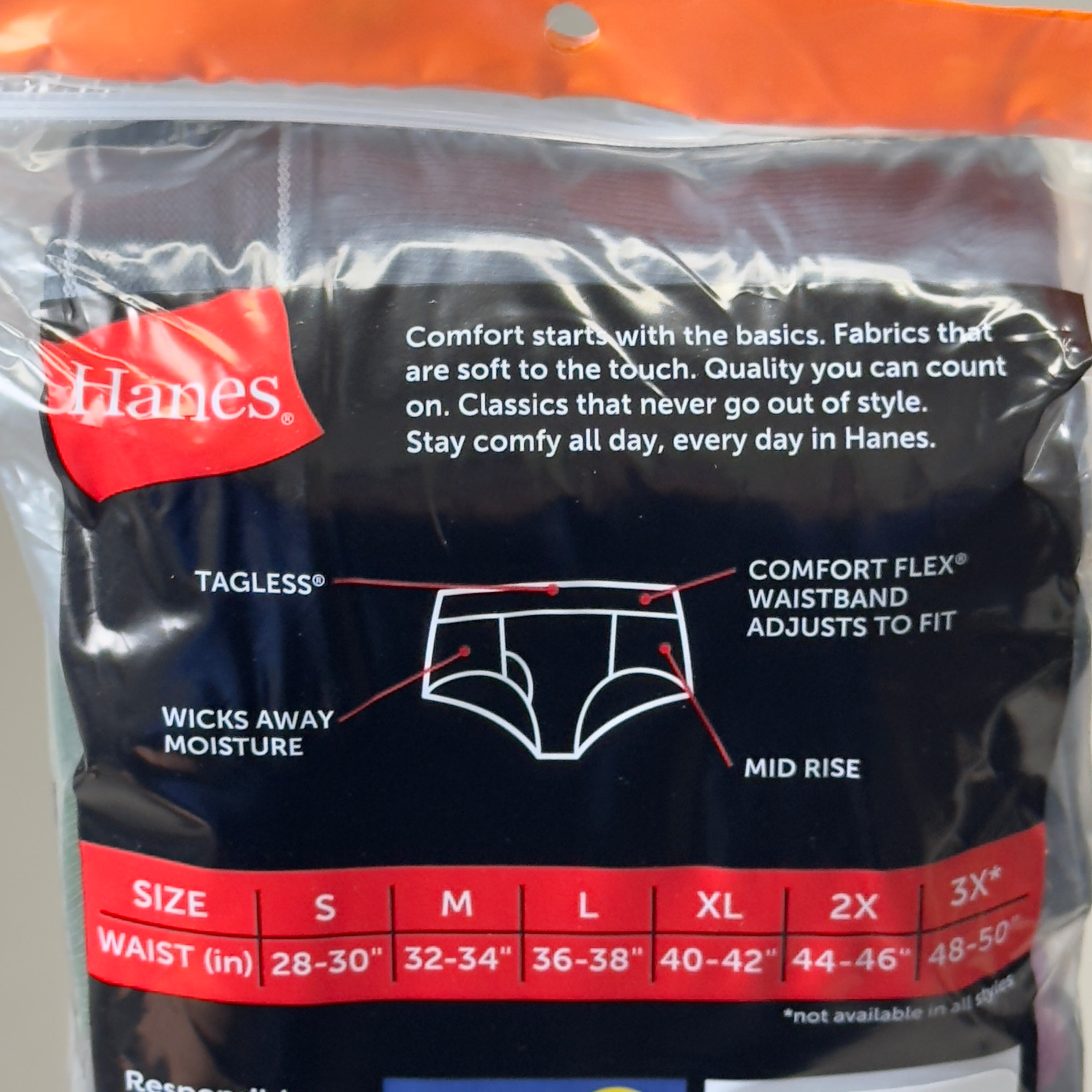 HANES (6 PACK!) Men's Cool Comfort Briefs Sz XL 40-42" Blue/Purple/Green 782WB6