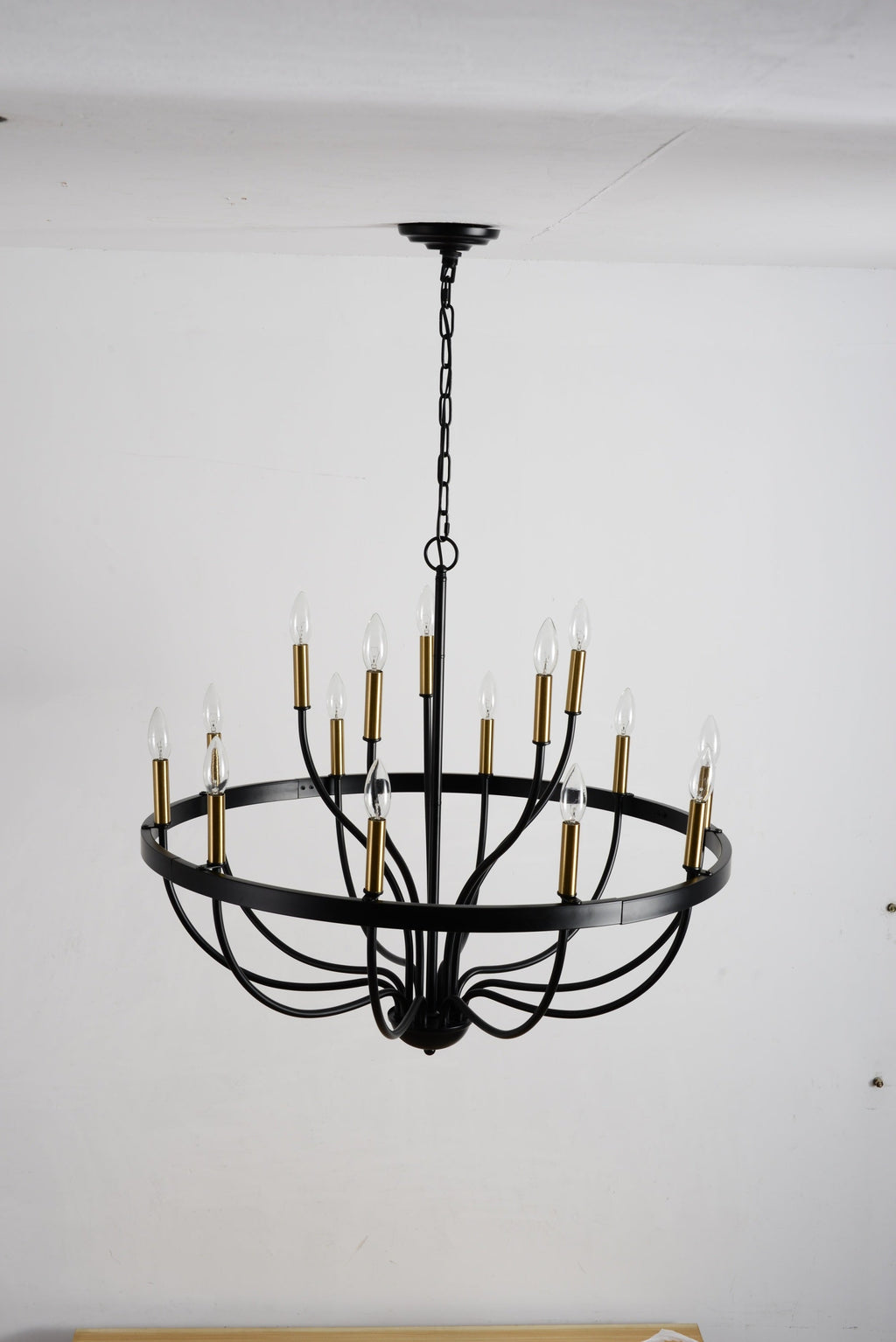 18-Light Industrial Iron Candle Chandelier